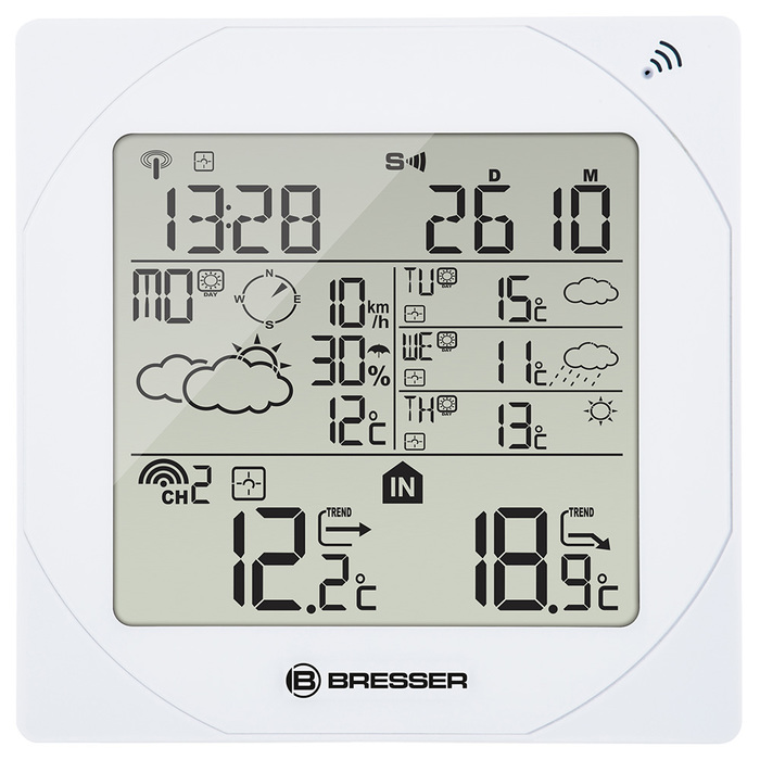 Bresser 4CAST MSW, белая (78574) цифровая метеостанция