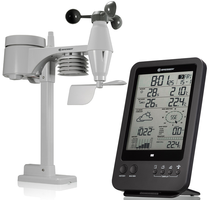 Bresser "5 в 1", черная (74567) цифровая метеостанция