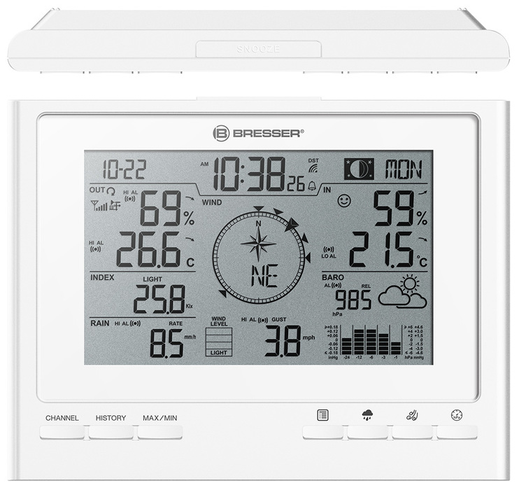 Bresser "7 в 1" ClimateScout Exclusive, белая (77553) цифровая метеостанция