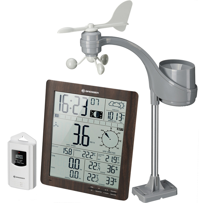 Bresser ClimaTemp XXL в корпусе под дерево цифровая метеостанция