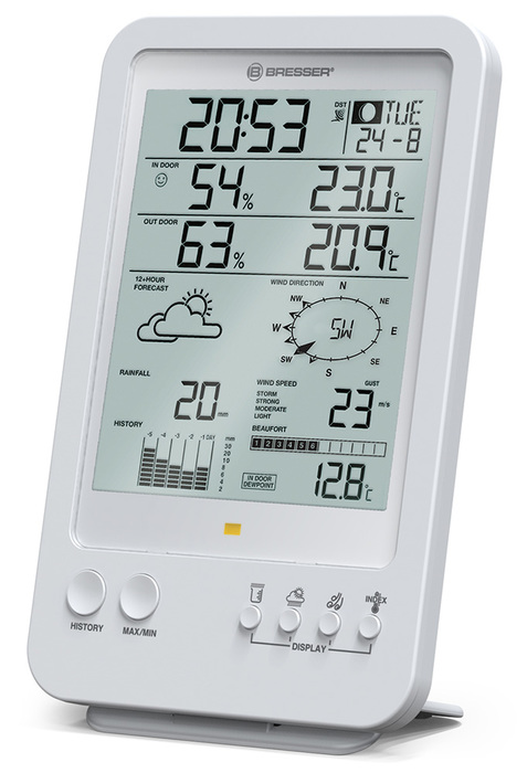 Bresser Метеостанция 5 в 1 белая (7002511) (74568) цифровая метеостанция