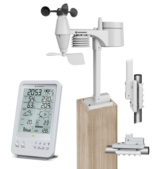Bresser Метеостанция 5 в 1 белая (7002511) (74568) цифровая метеостанция