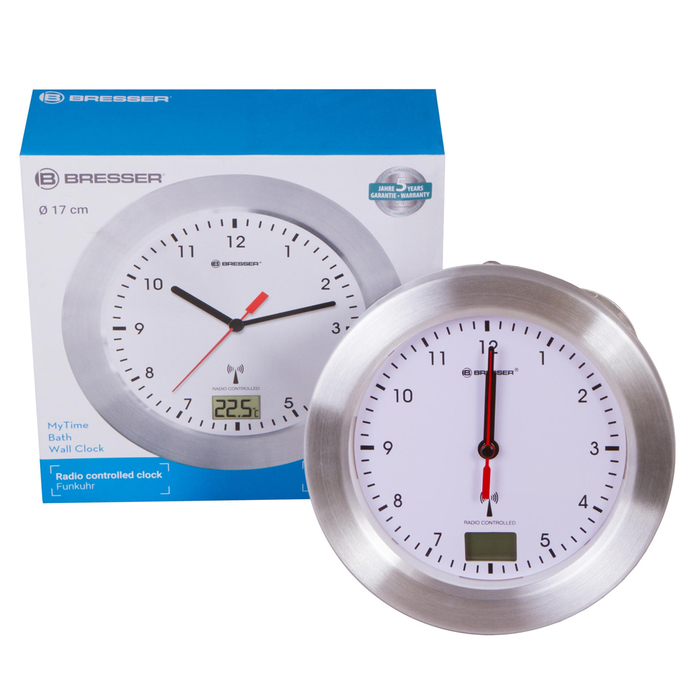 Bresser MyTime Bath водонепроницаемые (белые) проекционные часы
