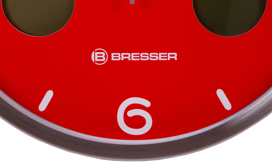 Bresser MyTime io NX Thermo/Hygro, 30 см, красные проекционные часы