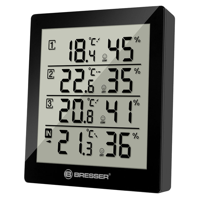 Bresser Temeo Hygro Quadro (черная) (73257) цифровая метеостанция