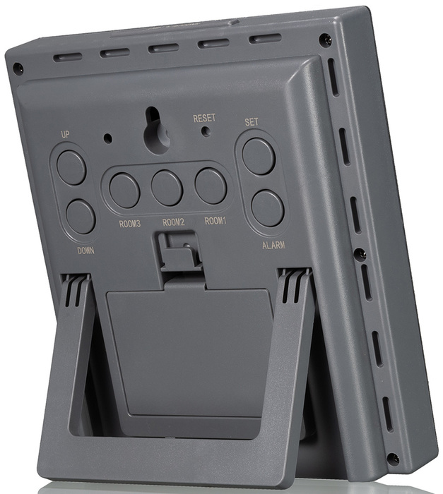 Bresser Temeo Hygro Quadro Prestige с тремя датчиками, серая (78586) цифровая метеостанция
