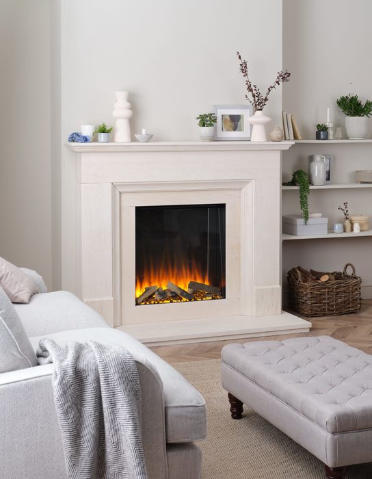 British Fires New Forest 650SQ with Signature logs широкий очаг 3D