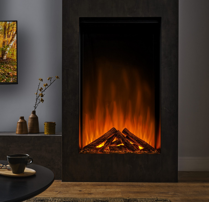 British Fires New Forest Tall Deluxe Knightwood широкий очаг 3D