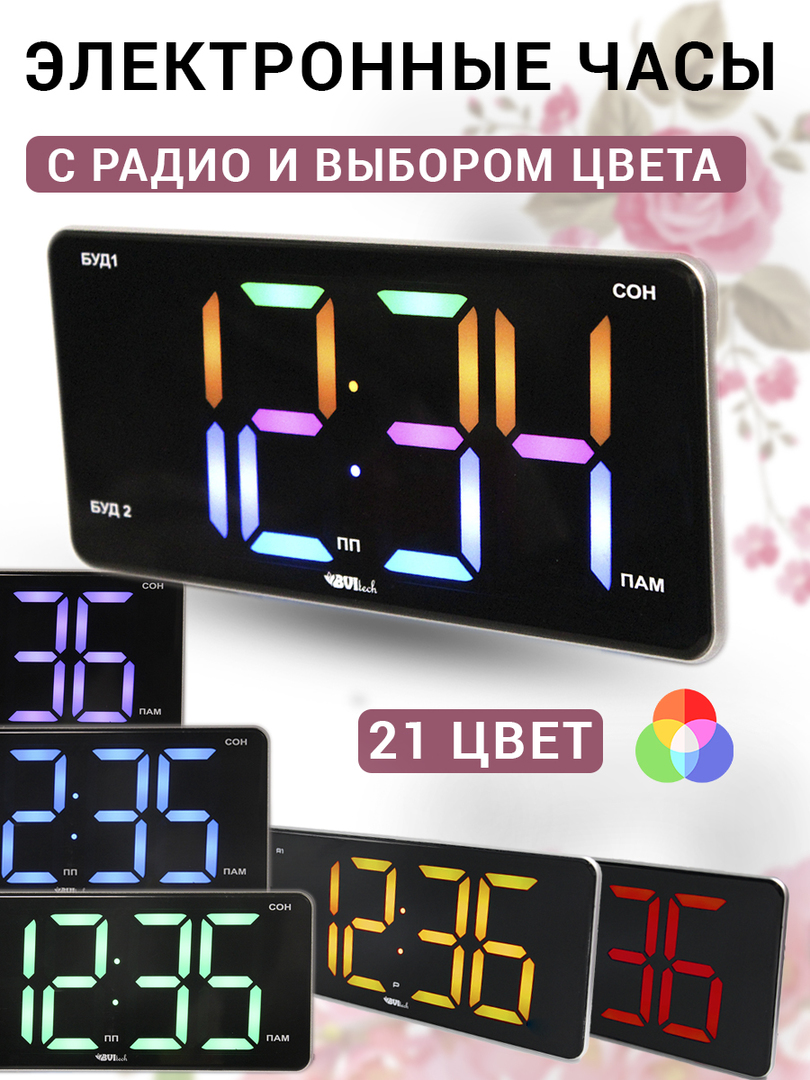 BVItech BV-37YKR проекционные часы