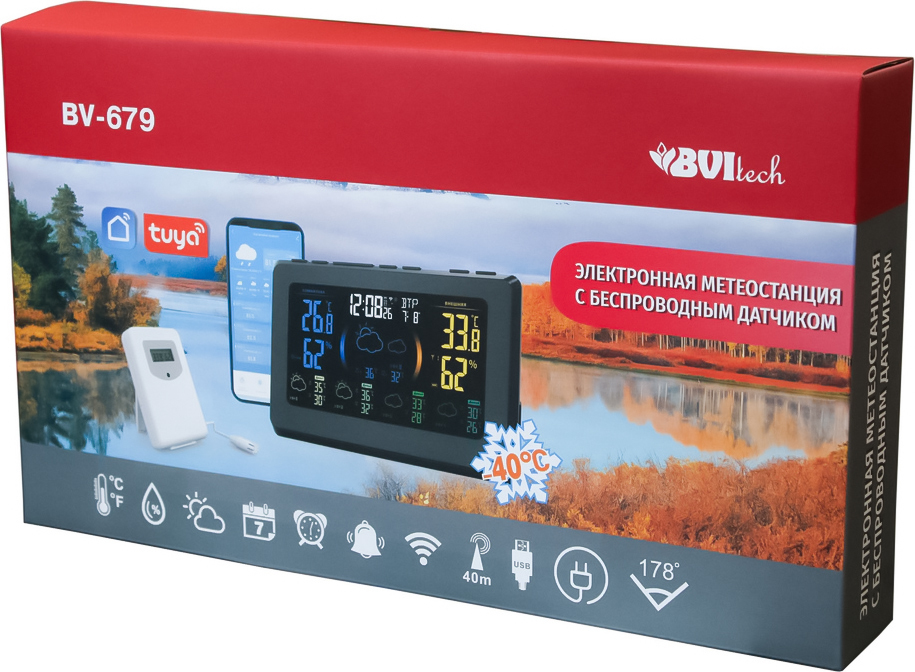 BVItech BV-679BTW с TUYA проекционные часы