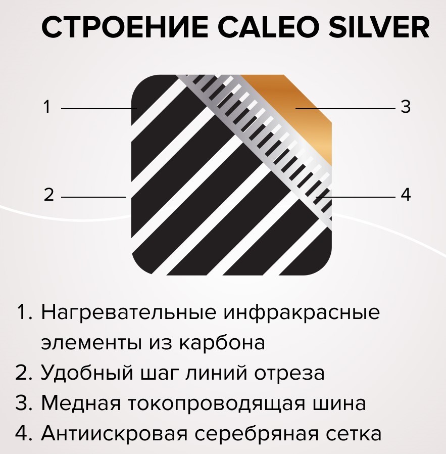 Caleo Silver 220-0,5-1,0 пленочный теплый пол 1 м<sup>2</sup>