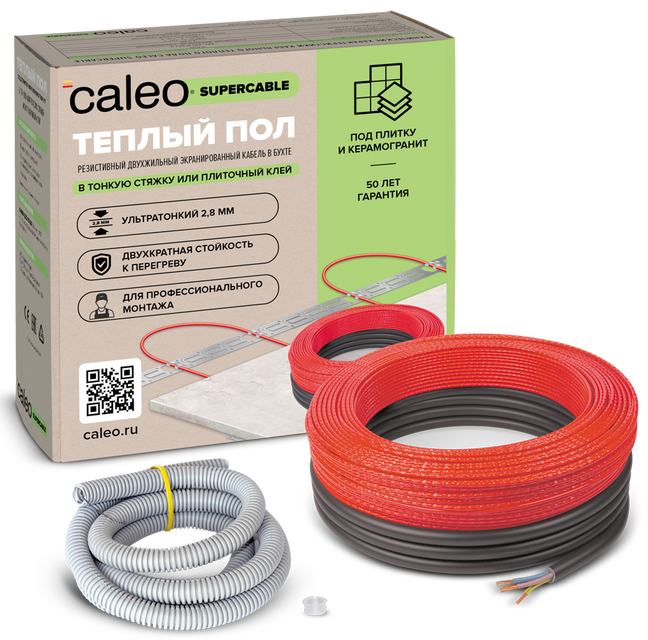 Caleo Supercable 18W-30 нагревательный кабель 4 м&lt;sup&gt;2&lt;/sup&gt;
