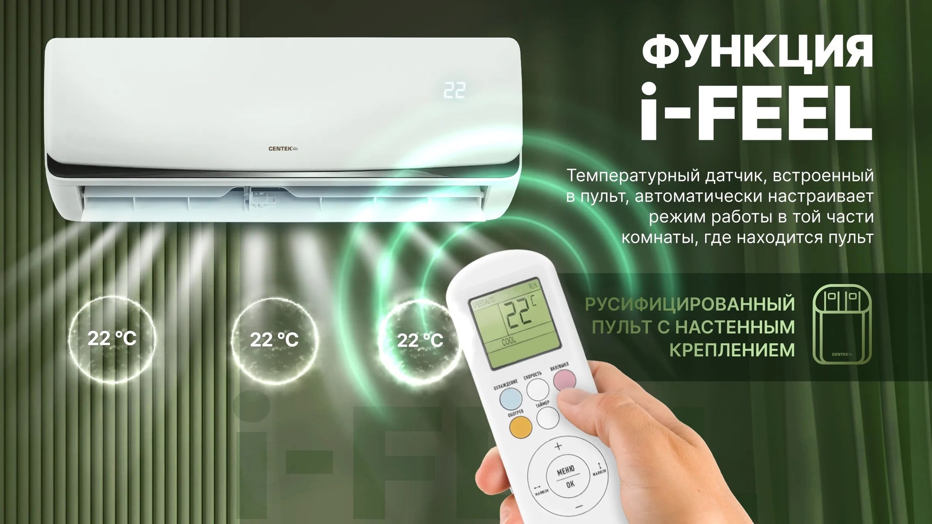 Centek CT-65B12 настенный кондиционер