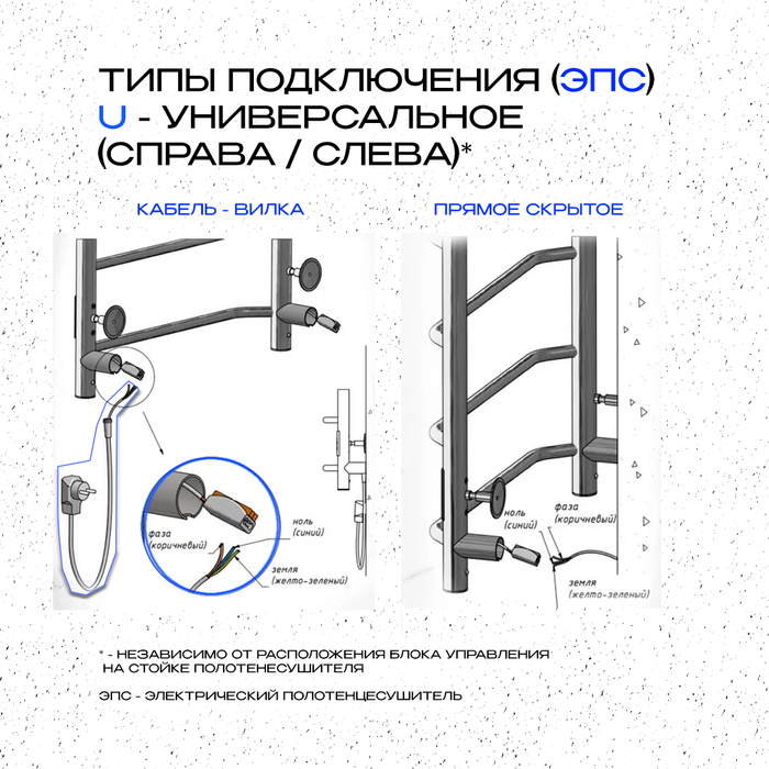 Comfysan Puro EC-8 80/40, черный электрический полотенцесушитель