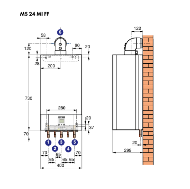 De Dietrich MS 24 MI FF настенный газовый котел