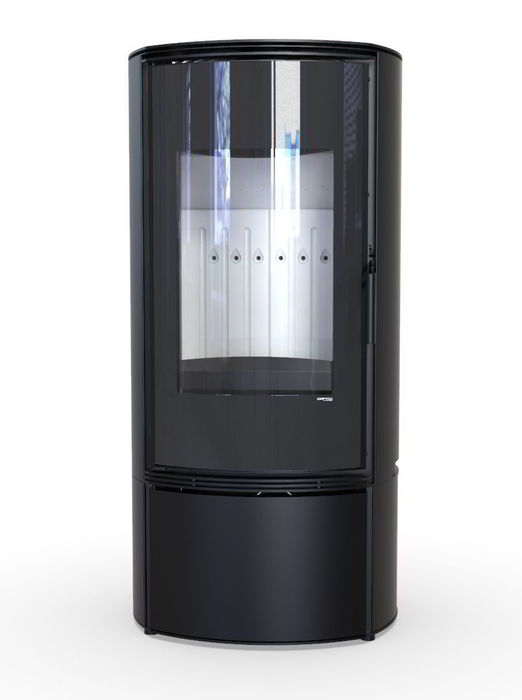 DEFRO HOME ORBIS, черная сталь дровяная печь