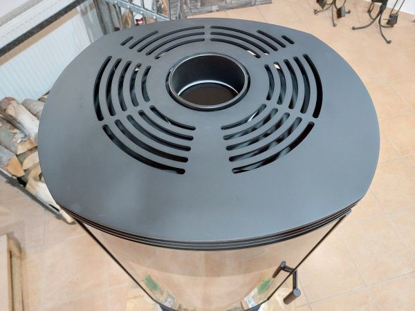 DEFRO HOME ORBIS TOP, белая сталь дровяная печь