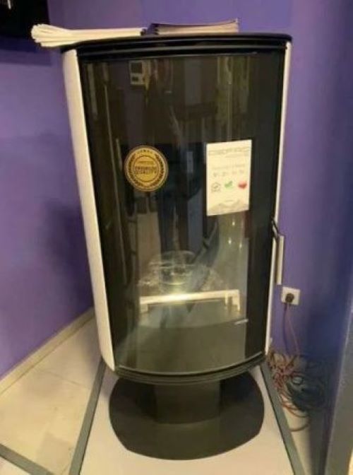 DEFRO HOME ORBIS TOP, белая сталь дровяная печь