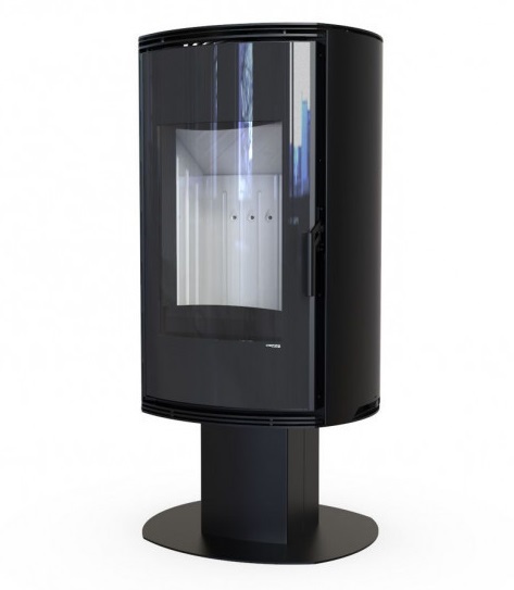 DEFRO HOME ORBIS TOP, черная сталь дровяная печь