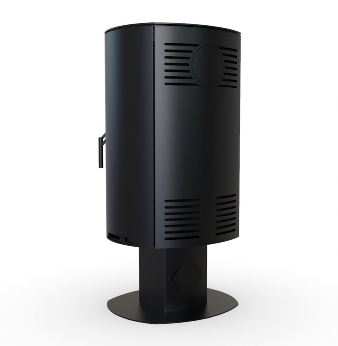DEFRO HOME ORBIS TOP, черная сталь дровяная печь