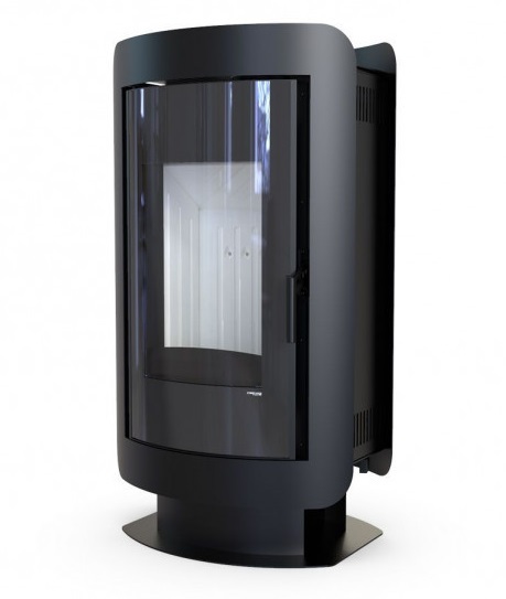 DEFRO HOME OVAL, черная сталь дровяная печь
