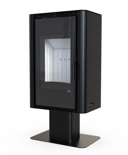 DEFRO HOME SOLUM TOP, черная сталь дровяная печь