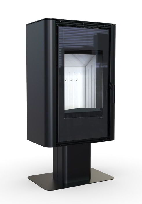 DEFRO HOME SOLUM TOP, черная сталь дровяная печь