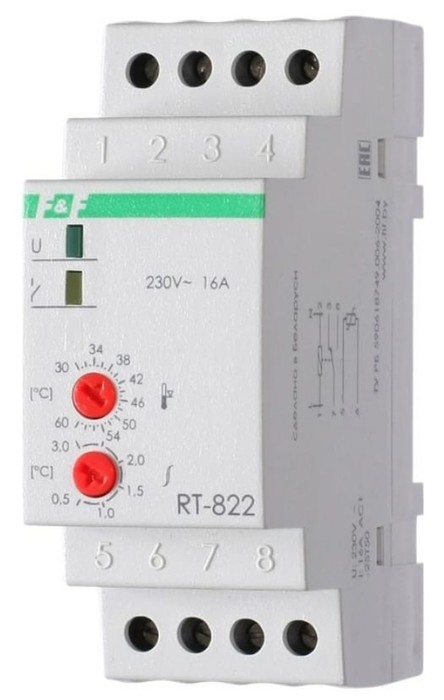 ДЕВИ RT-822 (+30&deg;C-+60&deg;C) терморегулятор для теплого пола