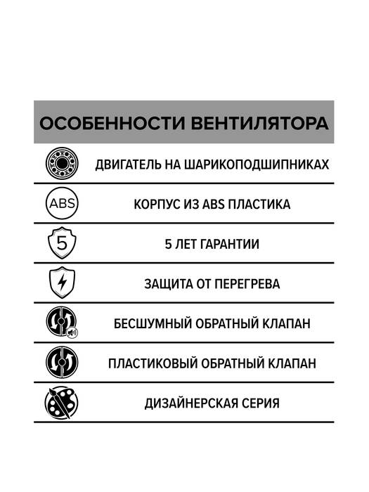DiCiTi RIO 4C Dark gray metal вытяжка для ванной диаметр 100 мм