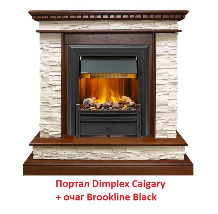 Dimplex Brookline Black без портала европейский очаг для электрокамина