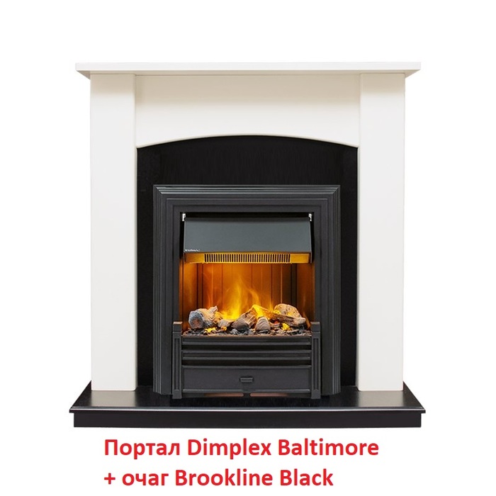 Dimplex Brookline Black без портала европейский очаг для электрокамина