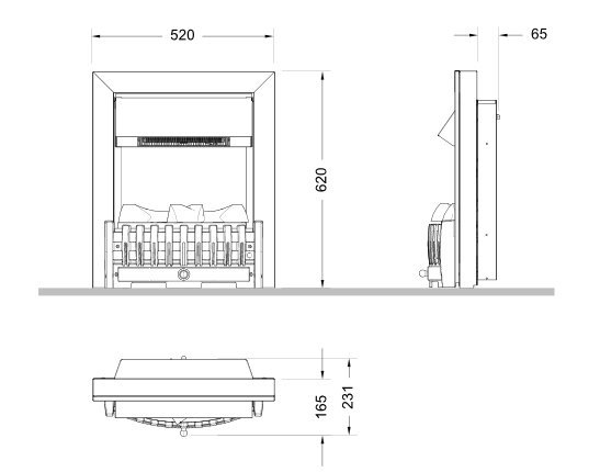 Dimplex Chesford и эффектом живого огня очаг электрокамина с пультом
