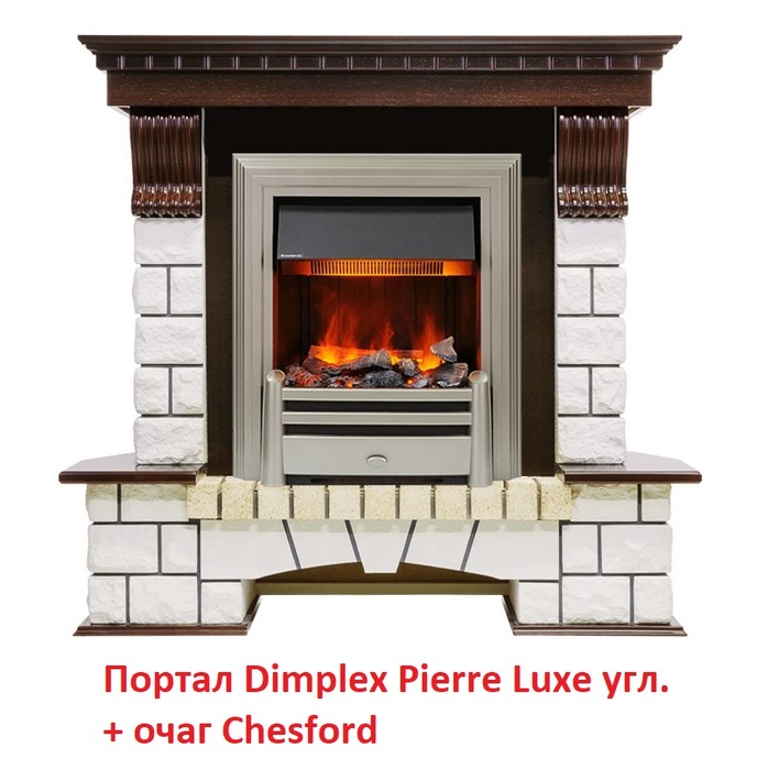 Dimplex Chesford и эффектом живого огня очаг электрокамина с пультом