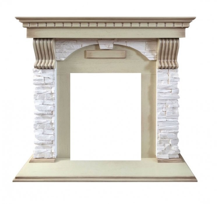 Dimplex Dublin арочный сланец (Сл.кость с патиной) Классика классический портал для камина