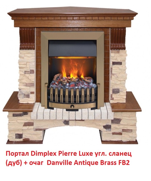 Dimplex Pierre Luxe угл. сланец (для классика Opti-Myst, Optiflame) угловой классический портал