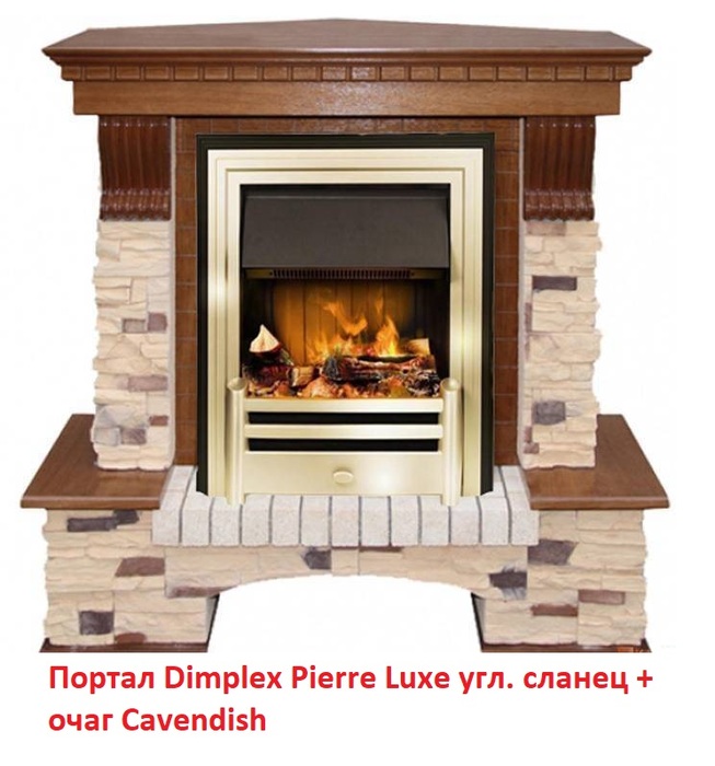 Dimplex Pierre Luxe угл. сланец (для классика Opti-Myst, Optiflame) угловой классический портал