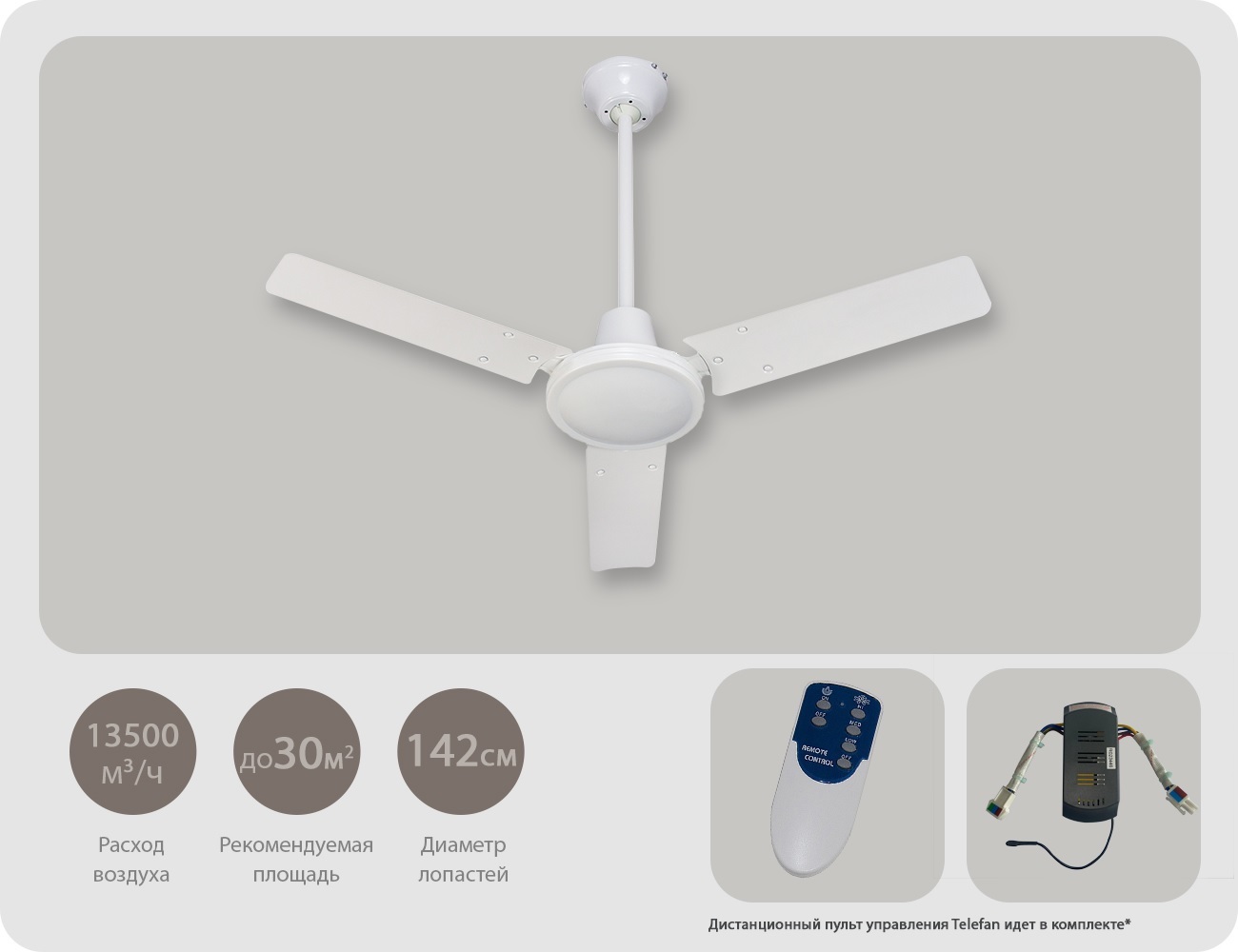 Dreamfan Simple RC 90 потолочный вентилятор