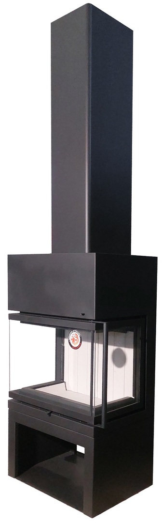 ЭКОКАМИН МАДРИД на дровнике готовый дровяной каминокомплект