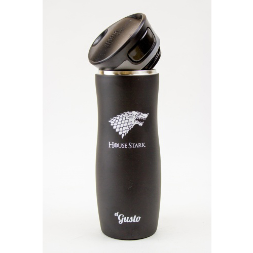 El Gusto Corsa House Stark черная матовая термокружка