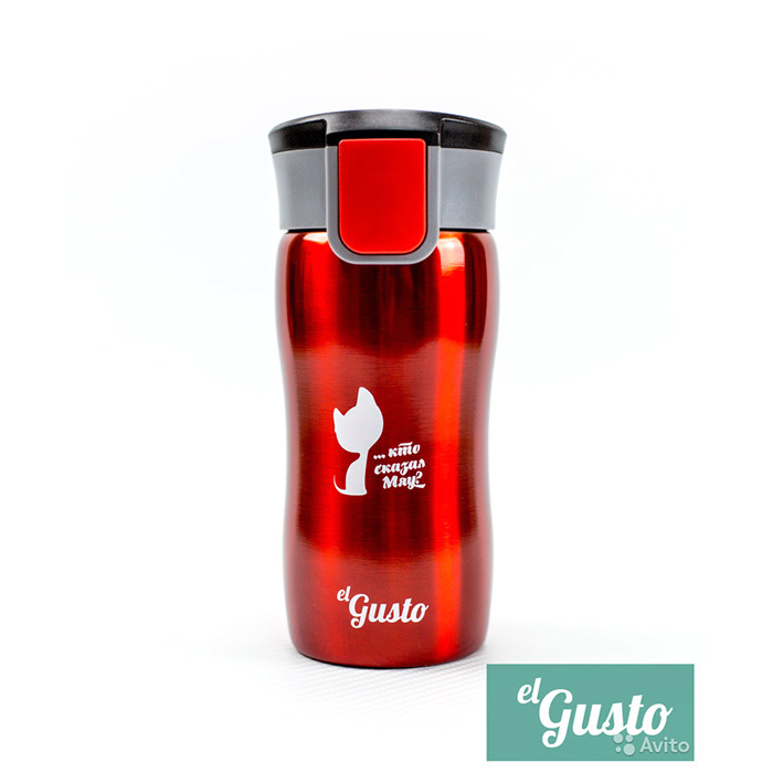 El Gusto Corsa "Кто сказал Мяу?" красная термос