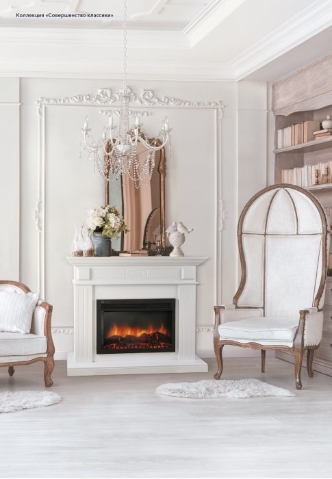 Firelight Bianco 25 Белый широкий портал