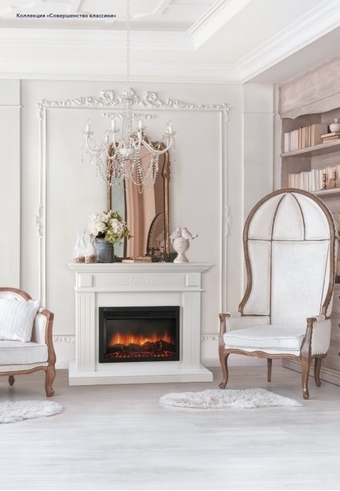 Firelight Bianco 30 Белый широкий портал