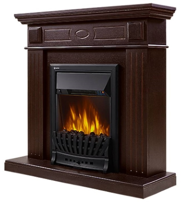 Firelight Bianco Classic Темный дуб классический портал для камина