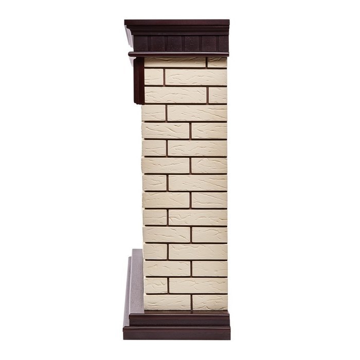 Firelight Bricks 25 кирпич Бежевый/шпон Тёмный дуб широкий портал