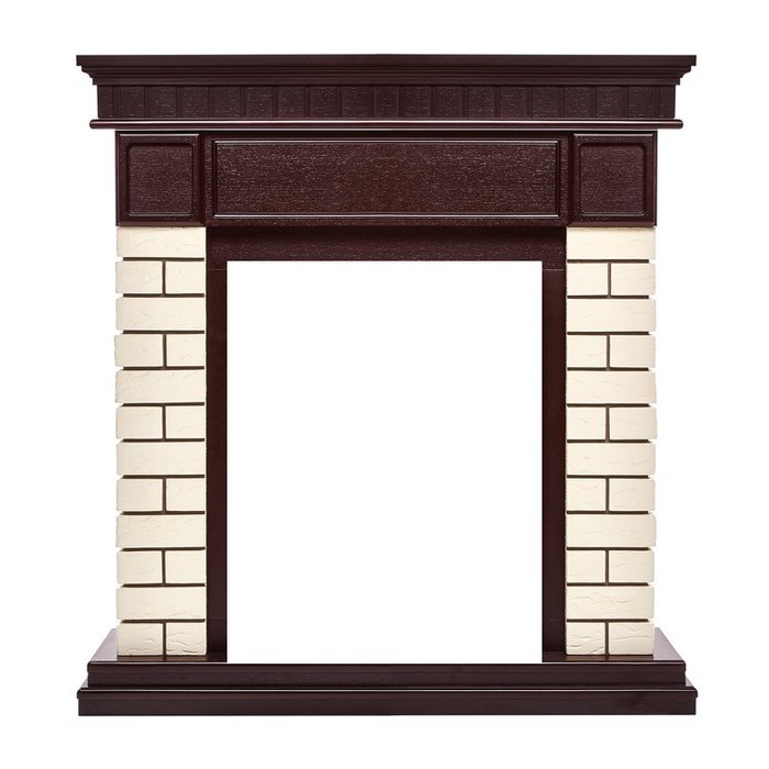 Firelight Bricks Classic кирпич Бежевый/шпон Тёмный дуб классический портал для камина