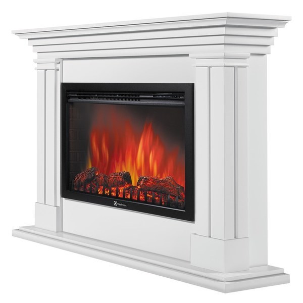 Electrolux EFP/P-3020LS с порталом Firelight Castello 30 белый электрокамин с широким очагом 2D