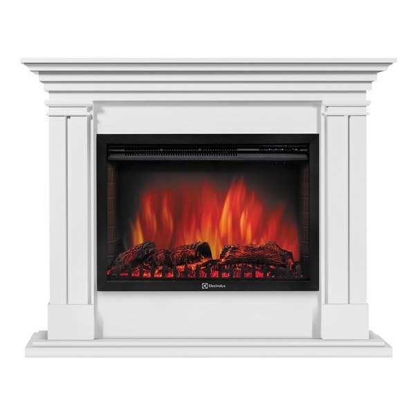 Electrolux EFP/P-3020LS с порталом Firelight Castello 30 белый электрокамин с широким очагом 2D