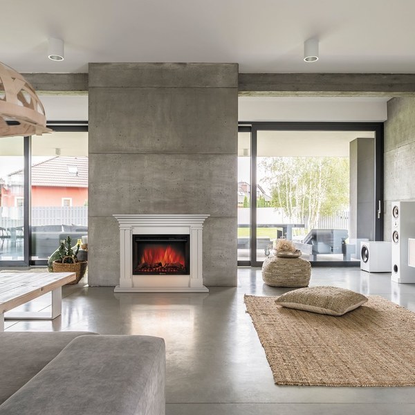 Electrolux EFP/P-3020LS с порталом Firelight Castello 30 белый электрокамин с широким очагом 2D