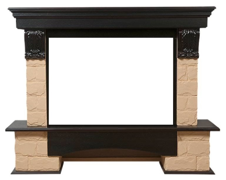 Firelight Forte 30U (Бежевый/Темный дуб) угловой широкий портал