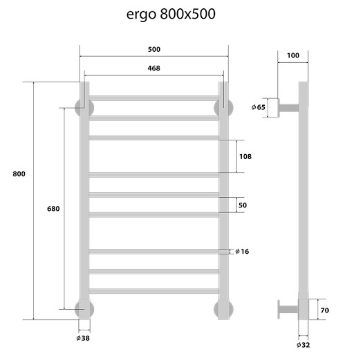 Energy Ergo 800x500 для ванной
